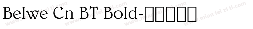 Belwe Cn BT Bold字体转换